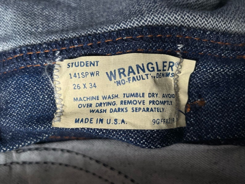 vintage wrangler lancer boot flare jeans pants size 26x34 deadstock NWT 70s made in USA image 6