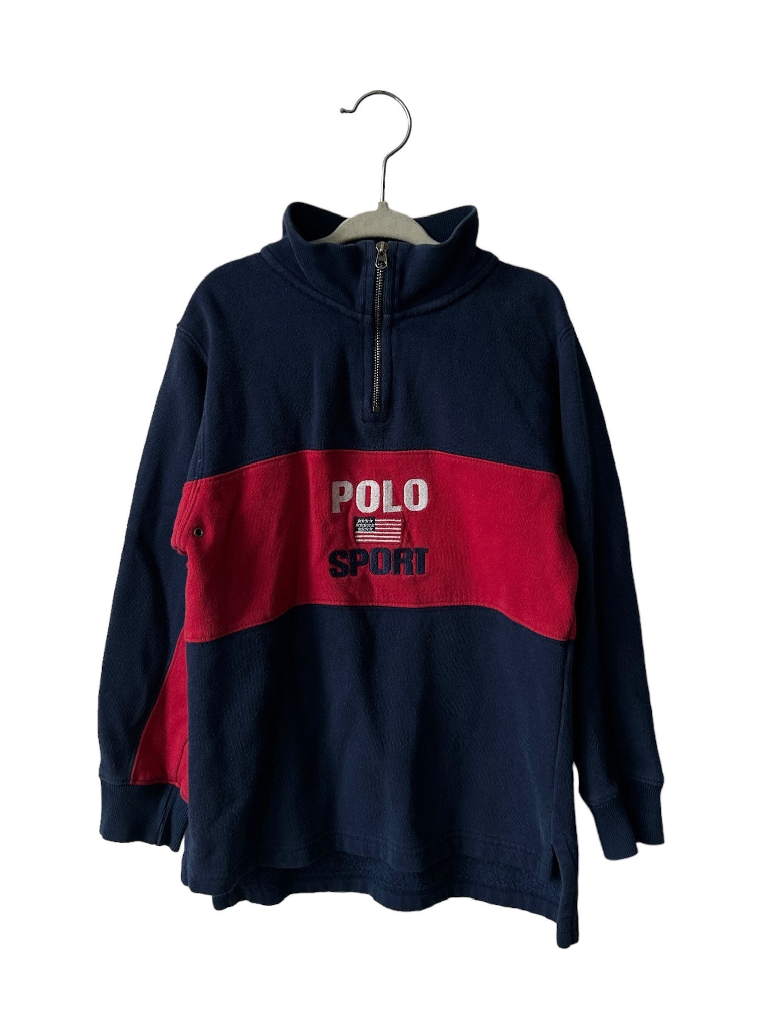 Vintage Polo Sport by Ralph Lauren 1/4 Zip Sweatshirt Jacket Youth
