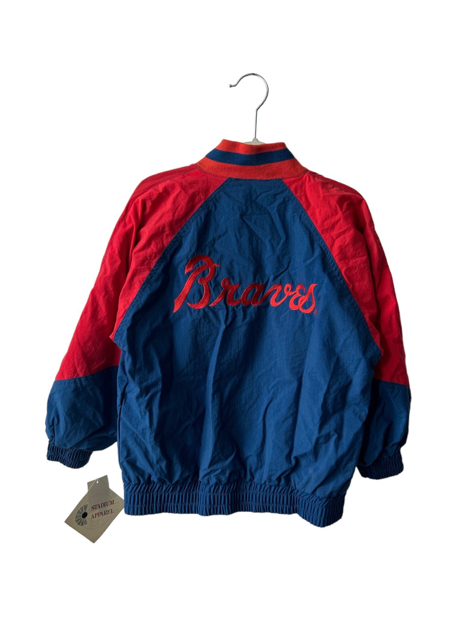 Vintage Atlanta Braves Windbreaker Jacket Youth Size 7 Deadstock