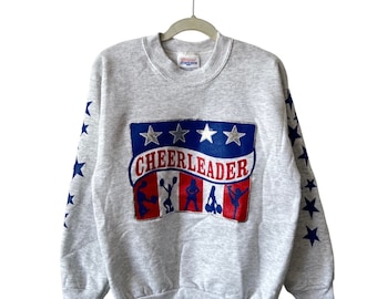 vintage cheerleader hanes crewneck sweatshirt youth girls size medium deadstock NWOT 2000s y2k