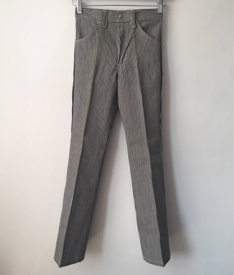 Vintage wrangler railroad stripe jeans student size 12 slim | Etsy