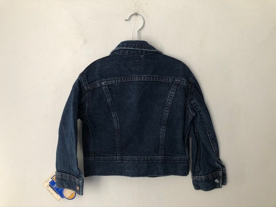 vintage lee denim jean jacket youth boys size 5 d… - image 8