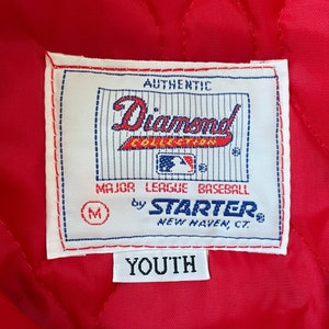 vintage cincinnati reds satin starter jacket youth size medium deadstock NWT 90s made in USA image 8