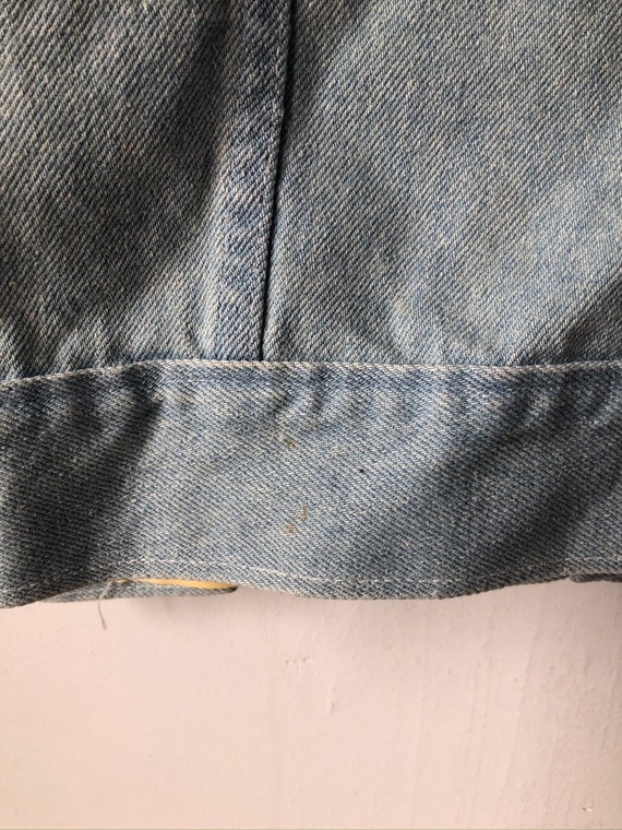 vintage wrangler light denim jean jacket boys kid… - image 9