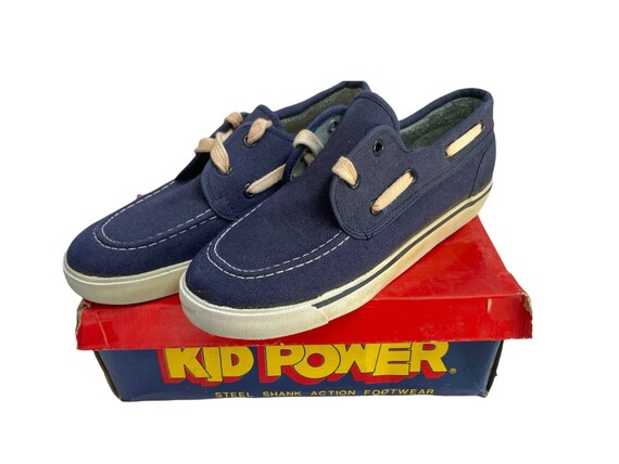 vintage kid power portsider boat shoes youth size… - image 3