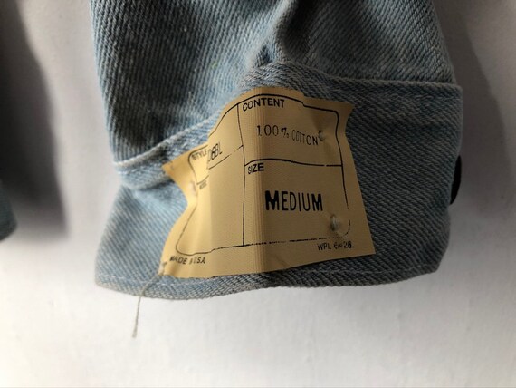 vintage wrangler light denim jean jacket boys kid… - image 3