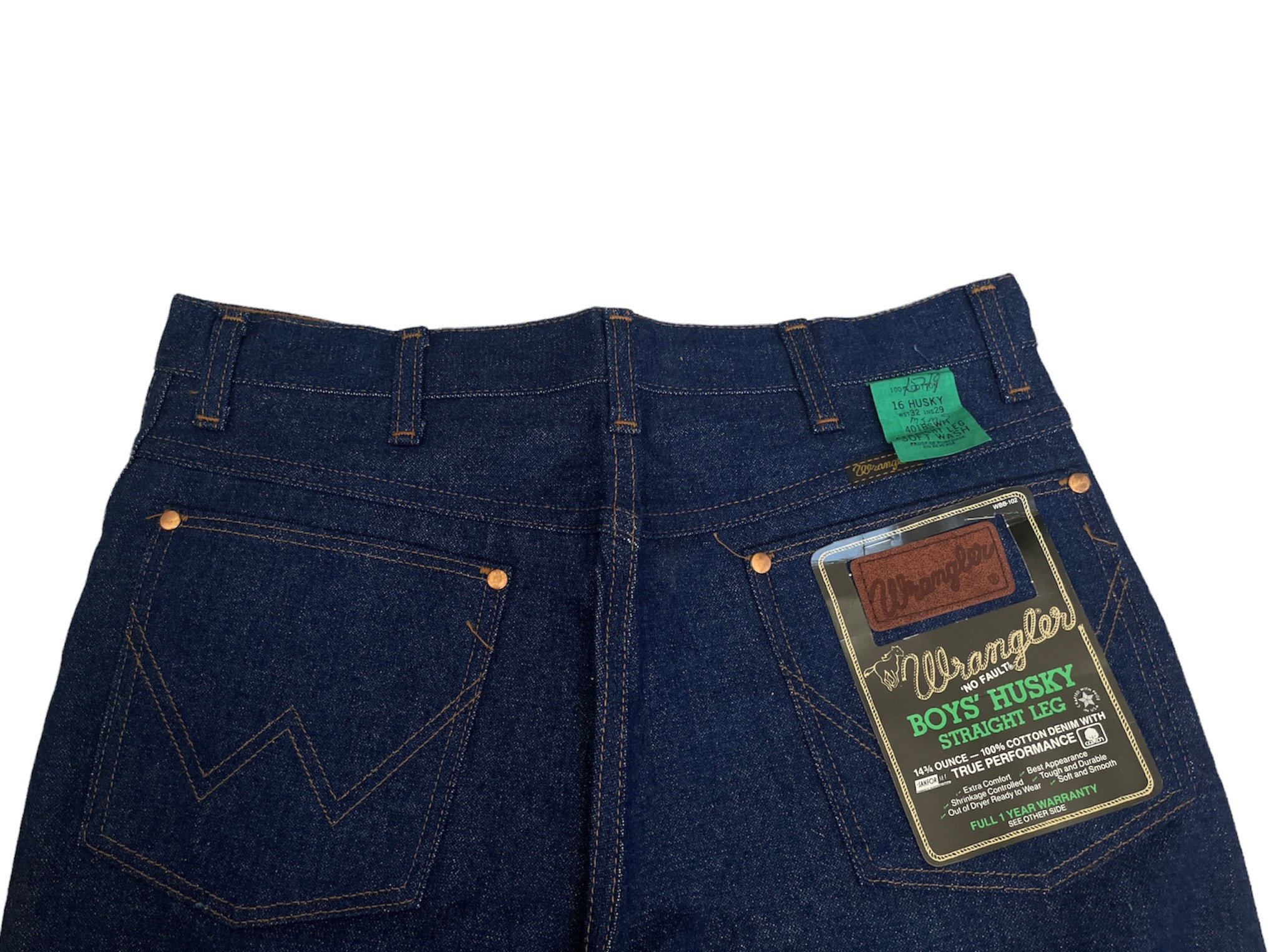 Vintage Wrangler Jeans Youth Size 16 Husky Straight Leg Deadstock