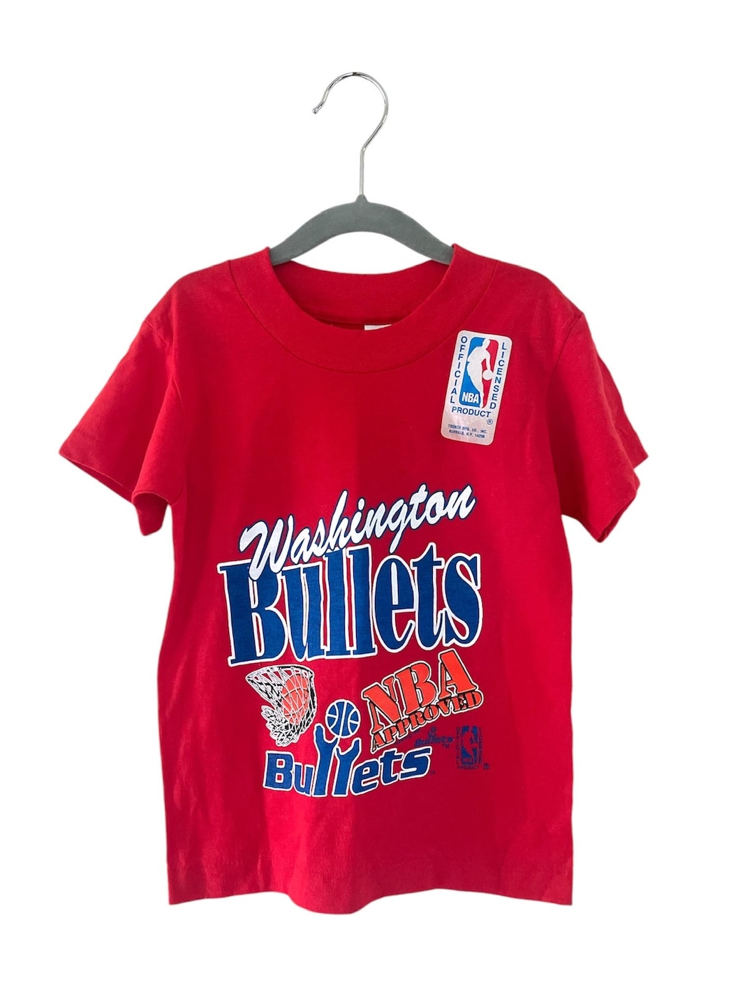 Vintage Washington Bullets T-shirt Youth Size Small NWT Deadstock