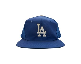 vintage los angeles dodgers mesh trucker snapback hat youth OSFA deadstock NWT 80s