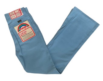 vintage wrangler boy's slim boot flare jeans size 12 slim deadstock NWT 70s made in USA