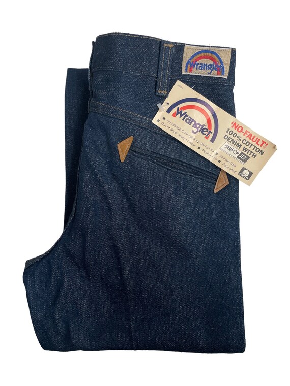 vintage wrangler arrow pockets straight leg jean … - image 2