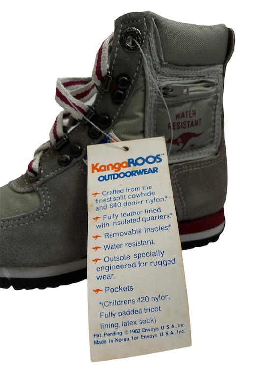 Vintage Roos trailfinders Boots Little Kids Size 12.5 Deadstock Nib Kangaroos 1980 Sneakers