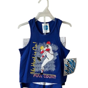 vintage spencers baseball t-shirt short set youth size 4 NWT 90s deadstock made in USA