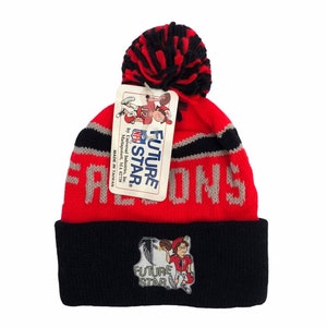 vintage atlanta falcons kids youth OSFA pom beanie winter hat skully deadstock NWT 90s