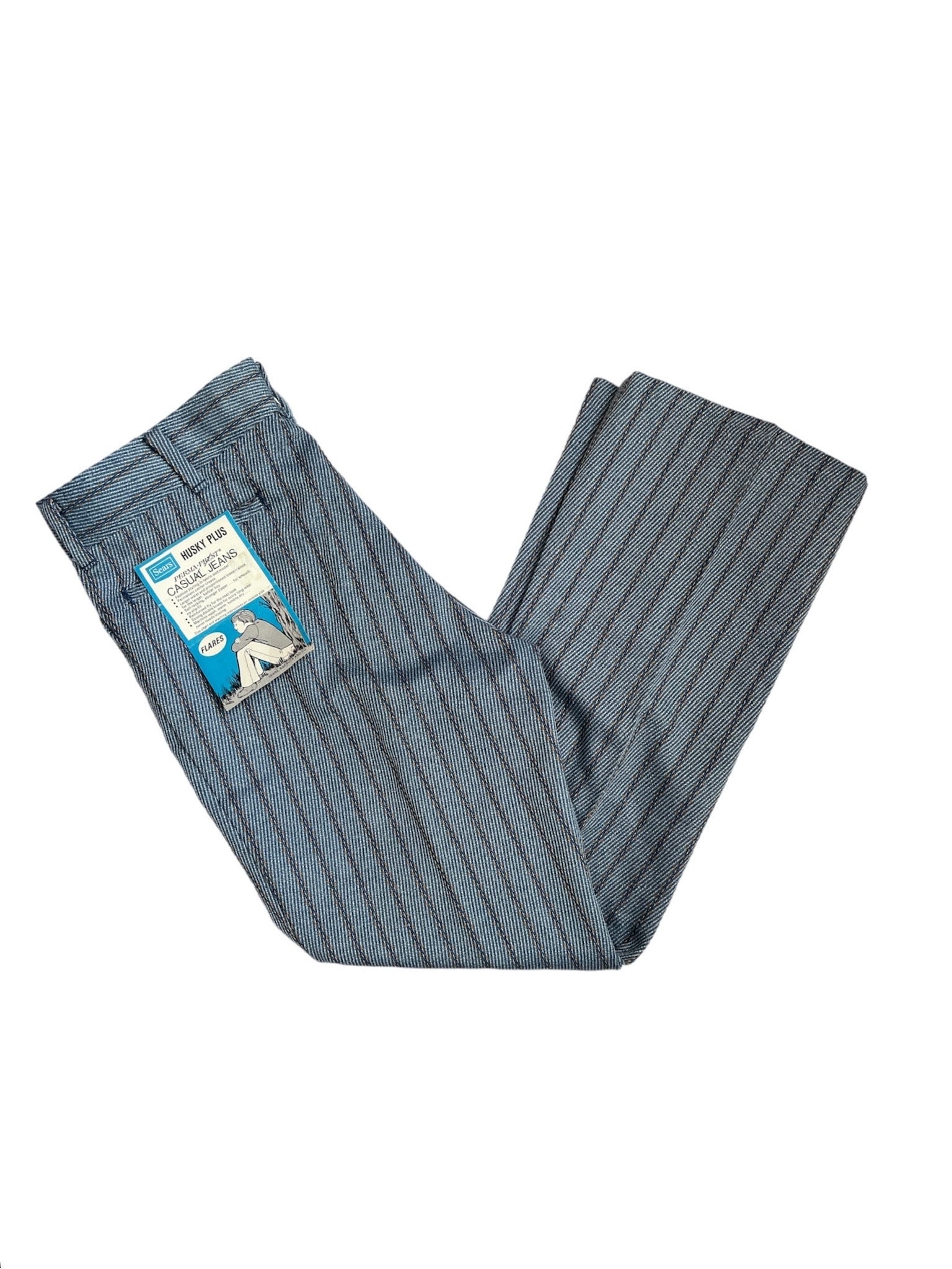Vintage Sears Casual Flare Pants Boys Size 34x28 Deadstock NWT 70s