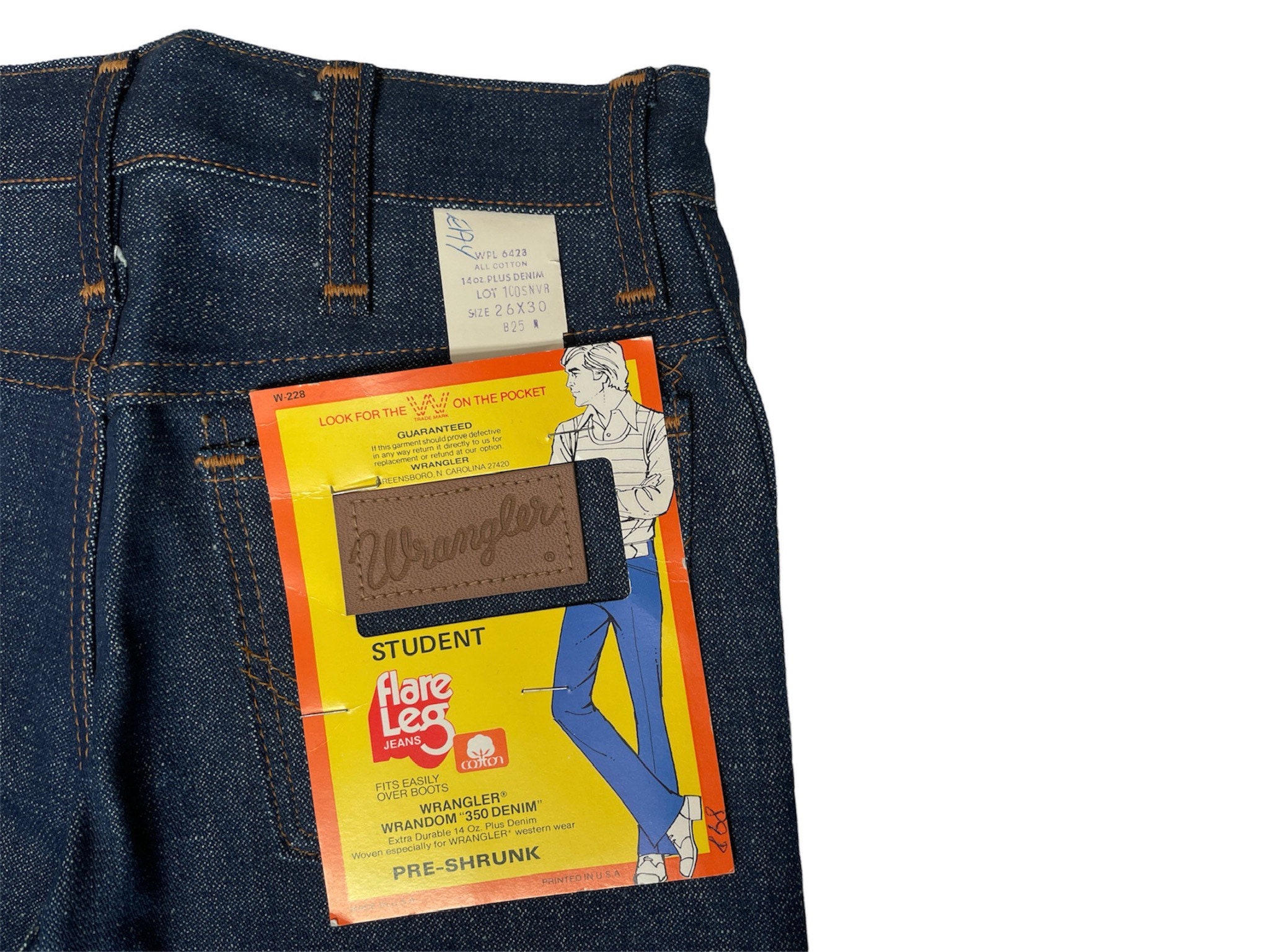 Vintage Wrangler Dark Wash Flare Jeans Size 26x30 Deadstock - Etsy