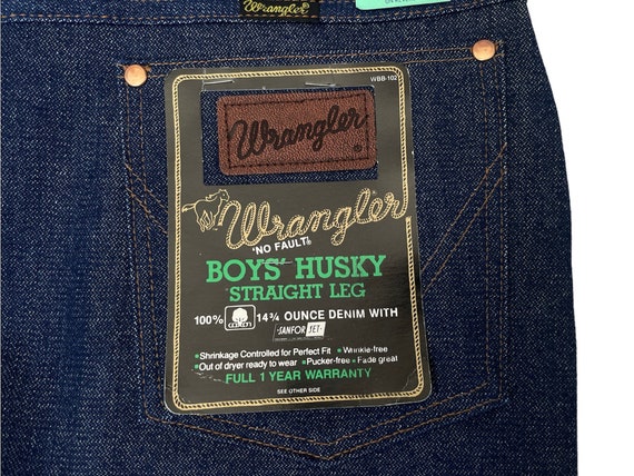 vintage wrangler jeans youth size 20 husky straig… - image 3