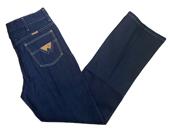 vintage wrangler flying z prostymi nogawkami jeansy młodzieżowe rozmiar 16 husky deadstock NWT 80s wyprodukowane w USA