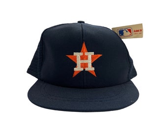 vintage houston astros mesh trucker snapback hat youth size small deadstock NWT 80s mlb