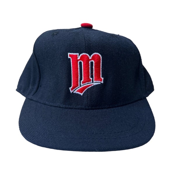 vintage Minnesota Twins nieuwe tijdperk ingerichte cap hoed jeugd baby maat 3 7/8 dode inventaris NWOT jaren '90