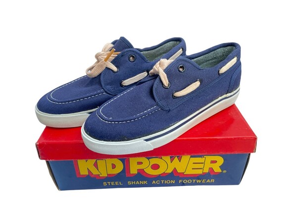 vintage kid power portsider boat shoes youth size… - image 3