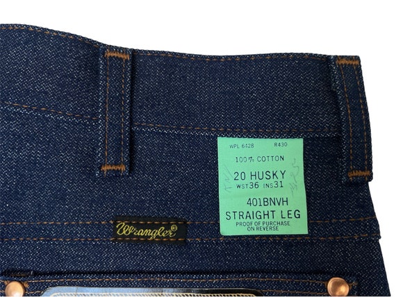 vintage wrangler jeans youth size 20 husky straig… - image 4