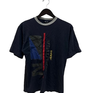 vintage nautica jeans t-shirt youth size large 90s