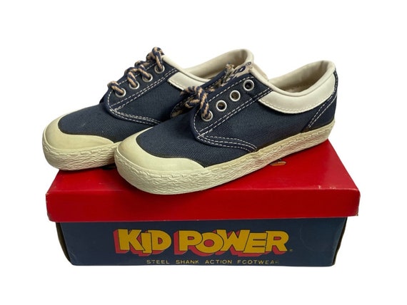 vintage kid power half pint boat shoes youth size… - image 4