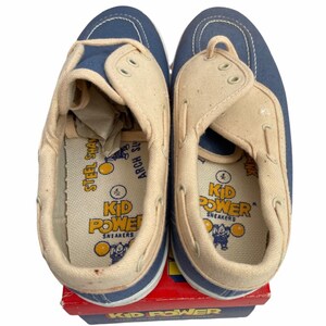 vintage kid power schooner boat shoes youth size 4 deadstock NIB 70s image 5