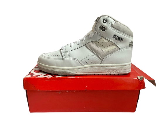 vintage youth pony rimbo high top sneaker shoes b… - image 1