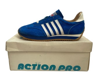 vintage youth action pro joggers sneakers shoes big kids size 3.5 deadstock NIB 70s