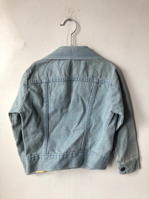 vintage wrangler light denim jean jacket boys kid… - image 7