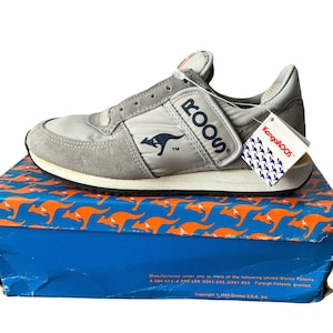 vintage youth roos shoes sneakers big kids size 4 deadstock NIB kangaroos 1980