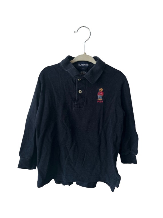 vintage polo bear ralph lauren long sleeve polo sh