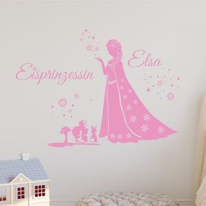 Wall sticker ice princess with desired name