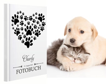Personalisiertes Fotobuch für Haustiere Pfotenherz