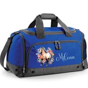 Sac multisports 41 litres avec prénom et motif cheval fleuri image 4