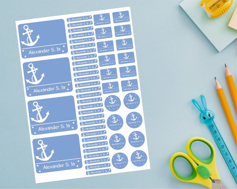 Name stickers, booklet stickers, sticker sheet anchor image 1