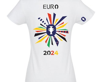 T-shirt femme EM 2024 personnalisé avec nom et numéro