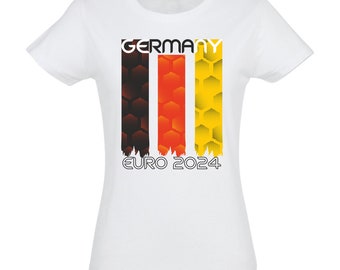 T-shirt femme EM 2024 personnalisé avec nom et numéro