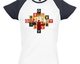 Women’s EM 2024 T-Shirt personalized with name and number
