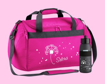 Sports bag 26 liters with name and dandelion motif