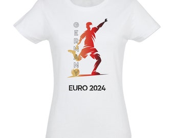 Women’s EM 2024 T-Shirt personalized with name and number