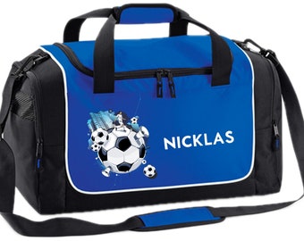 Sporttasche 38 Liter mit Name und Motiv Fußball Soccer City