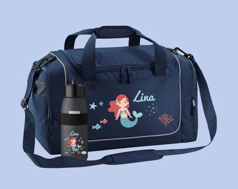 Sports bag 38 liters with name and mermaid motif