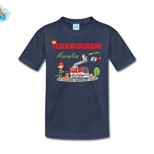 Kinder T-Shirt Feuerwehrmann Shirt für Jungen Bild 1