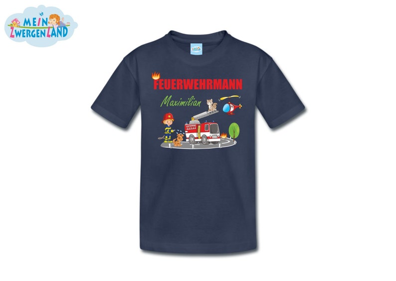 Kinder T-Shirt Feuerwehrmann Shirt für Jungen Bild 1