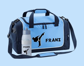 Sac de sport 38 litres avec nom et motif arts martiaux