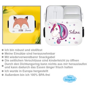 BENTO BOX Brotdose Take A Break Trinkflasche Ellipse für kohlensäurehaltige Getränke Müslibecher Weiß Schmetterling mit Herz Bild 8