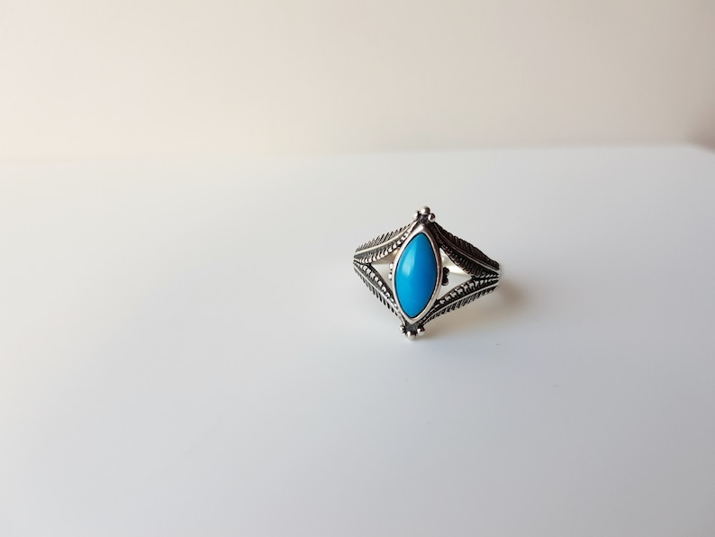 turquoise jewellery vintage silver ring size 10 Vintage Silver Turquoise Ring december birthstone ring
